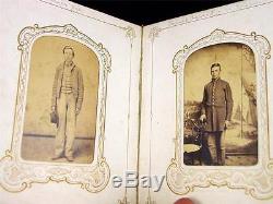 Civil War CDV Album Athens Co. Ohio ID Soldiers Captain Edward Fuller 116th &