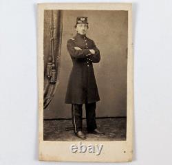 Civil War CDV Photo Union Officer Soldier By Hallett Bowery New York