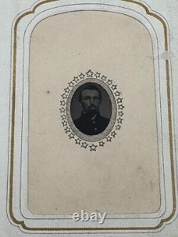 Civil War CDV Tintype Photo Album Of Lincoln, Us Grant, Soldiers Sword Generals