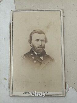Civil War CDV Tintype Photo Album Of Lincoln, Us Grant, Soldiers Sword Generals
