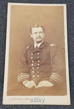 Civil War CDV US Navy George F Kutz Signed Original USN soldier