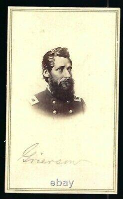 Civil War CDV Union General Benjamin Grierson Famous Raid, Buffalo Soldiers