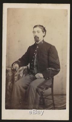 Civil War CDV of Union Soldier George W Packard 11th Mass LA/ 4th Mass Cavalry