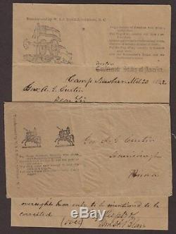 Civil War Camp Newburn 1862 Cover + Soldier Letter on Confederate Stationery