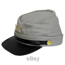 Civil War Confederate Soldier Wool Kepi Hat