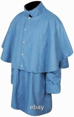 Civil War Confederate Soldier's GreatCoat CS Enlisted Officers Sky Blue Overcoat