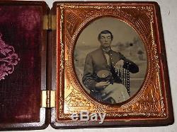 Civil War (Corps Badge) Soldier 1/6 Ambrotype Thermoplastic Case