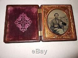 Civil War (Corps Badge) Soldier 1/6 Ambrotype Thermoplastic Case