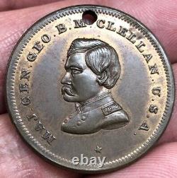 Civil War Dog Tag GMcC 1864-12 Gen McClellan First in Hearts of His Soldiers