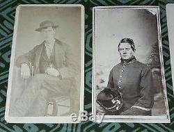 Civil War Era Handsome Union Soldier tintype Antique Photo Lot with names RARE