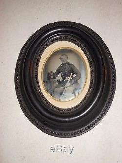 Civil War Era Soldier 1/4 Plate Ambrotype Thermoplastic Hanging Case