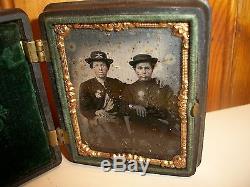 Civil War Era Soldier DAGUERREOTYPE Portrait & Interacial Couple Woman