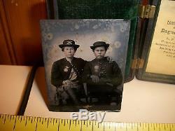 Civil War Era Soldier DAGUERREOTYPE Portrait & Interacial Couple Woman