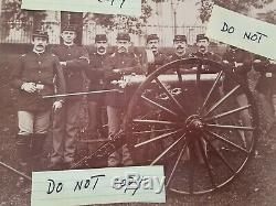 Civil War Era Soldiers behind Gatling Gun Rhode Island Military Picture Cannon
