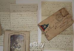 Civil War Gettysburg Battle Letter(s) & CDV Photo of Union Cavalry Soldier