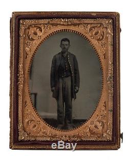 Civil War Identified Soldier original Tin Type circa 1864