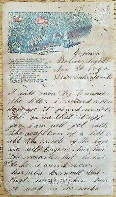 Civil War Letter Home from Bolivar Heights Harper's Ferry Soldier c1862