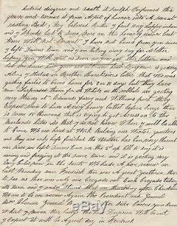 Civil War Letter Soldier Writes of Review by Lincoln, Gens. McClellan, Banks