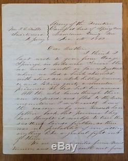 Civil War MO Soldiers Letter skirmish with rebels, killing 8, taking prisoners