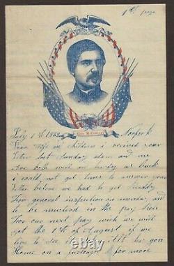 Civil War Norfolk 1862 McClellan Patriotic Cover, Illustrated Soldiers Letter