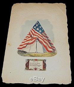 Civil War Patriotic Valentine with Cover The Soldier's Farewell 1862