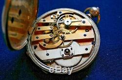 Civil War Period, Imported Pocket Watch with Etched Design of Soldier