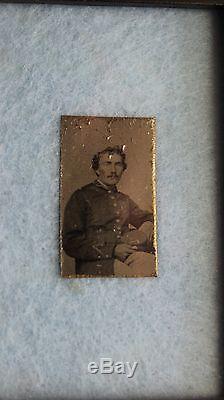 Civil War Photo Grouping Including a Full Plate Tintype of Soldier