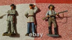 Civil War Rebel Confederate 54mm Toy Soldier Lead Figure Lot Hand Painted