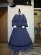 Civil War Skirt, Fitted Jacket, & Blouse in Soldier Blue with Black Trim