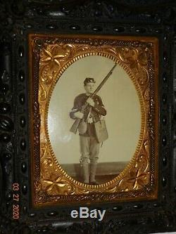 Civil War Soldier 1/4 Plate (Paper) Photo Thermoplastic Plastic Hanging Wall F