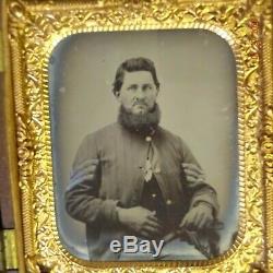 Civil War Soldier 1/6 Plate Ambrotype Thermoplastic Case