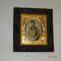 Civil War Soldier 1/6 Plate Daguerreotype Hanging Thermoplastic Wall Frame