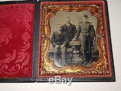 Civil War Soldier 1/6 Plate Tintype - Full Case