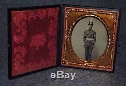 Civil War Soldier 1/6 Plate Tintype Thermoplastic Case & Mat #C