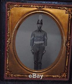 Civil War Soldier 1/6 Plate Tintype Thermoplastic Case & Mat #C