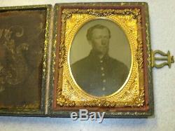 Civil War Soldier 1/9 Plate Ambrotype Case