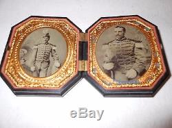 Civil War Soldier (2) 1/6 Tintype Thermoplastic Case