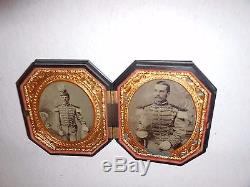Civil War Soldier (2) 1/6 Tintype Thermoplastic Case