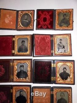 Civil War Soldier (24) 1/9 Plate Ambrotype & Full Case