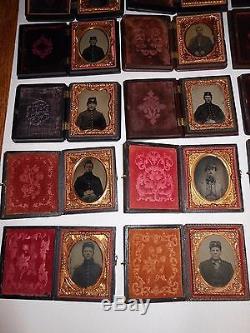 Civil War Soldier (24) 1/9 Plate Ambrotype & Full Case