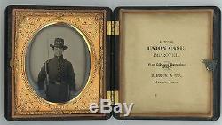 Civil War Soldier 27 Regiment Co. F MA Infantry with Musket, Holster, Hardee Hat