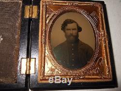 Civil War Soldier (3) 1/9 Plate Ambrotype Thermoplastic Case