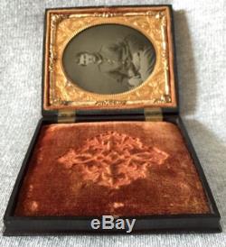 Civil War Soldier Ambrotype in Scarce 1/6th Fruit Bowl Union Case, c. 1860s, NR
