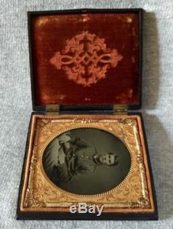 Civil War Soldier Ambrotype in Scarce 1/6th Fruit Bowl Union Case, c. 1860s, NR
