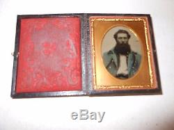 Civil War Soldier (Confederate) 1/9 Tintype Full Case