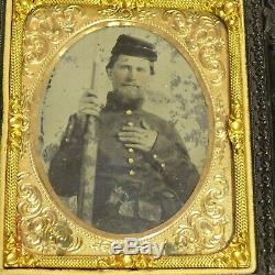Civil War Soldier (Double Armed) 1/6 Plate Ambrotype Thermoplastic Case