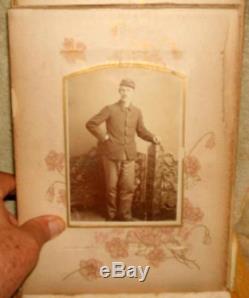 Civil War Soldier Family Album with Album Card Photo of Soldier