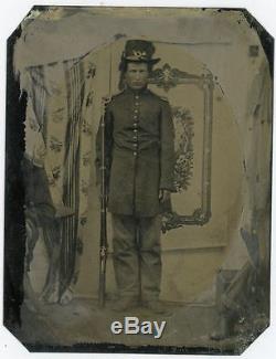Civil War Soldier, Infantry, Hardee Hat, Two Guys Waiting to Have Picture Taken
