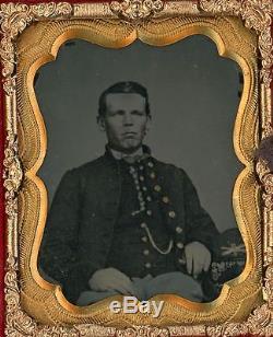 Civil War Soldier Ninth-Plate Ambrotype Co. I, Patriotic Union Case