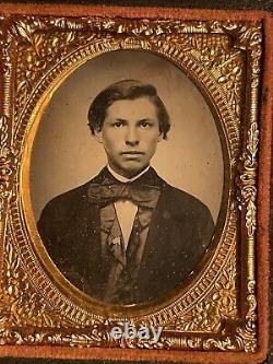 Civil War Soldier Photographs tintype & CDV Daniel M Palmer DOUBLE weapon Rare